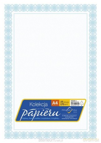 Papier ozdobny A4 certyfikat dyplom 170g/m2 25ar