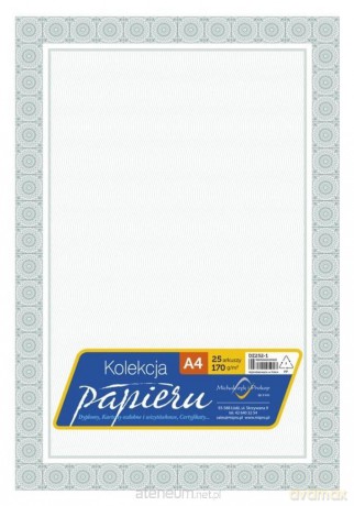 Papier ozdobny A4 certyfikat dyplom 170g/m2 25ar