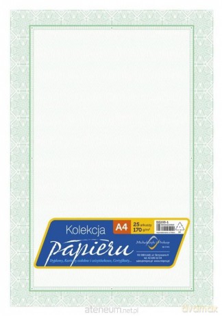 Papier ozdobny A4 certyfikat dyplom 170g/m2 25ar