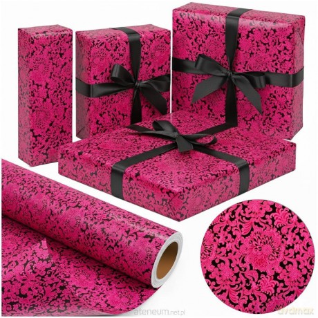 Papier ozdobny Różowy Barok X-Strong 57cmx25m
