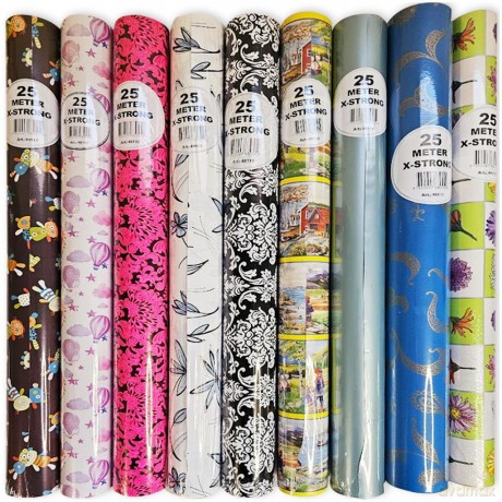 Papier ozdobny X-Strong 57cmx25m MIX (9szt)