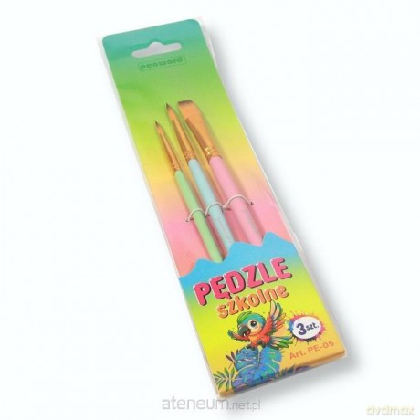 Pędzle szkolne 3szt