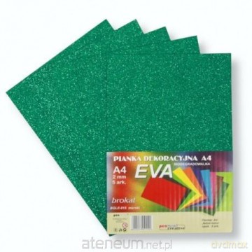 Pianka brokatowa A4 Eva morski biodegrad. 5szt