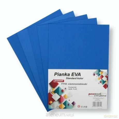 Pianka standard A4 Eva ciemna niebieska 5szt