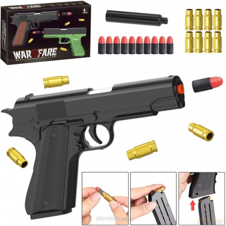Pistolet na miękkie naboje z łuskami