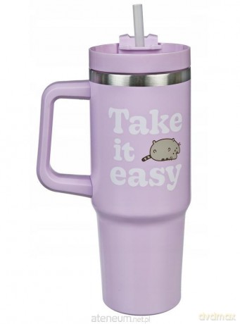 Pusheen kubek metalowy vacuum termiczny