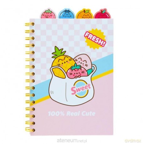 Pusheen notes A5/80K linia z zakładkami