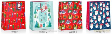 Torba prezentowa Boże Narodzenie 26x12x32cm MIX