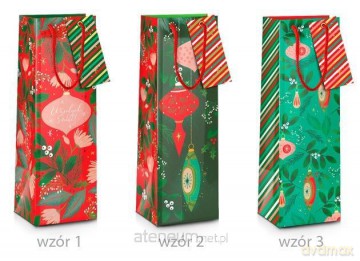 Torba prezentowa Boże Narodzenie B 11x11x36cm MIX