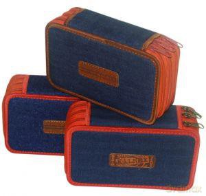 Piórnik Trójkomorowy Jeans J10 [SZKOŁA]