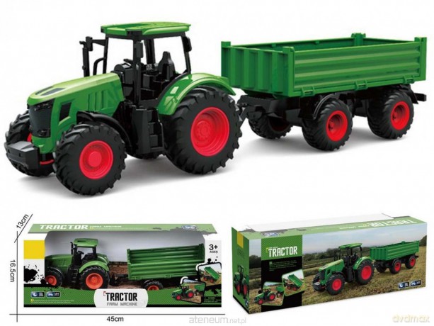 Traktor z przyczepą 48,5x13x16,5cm