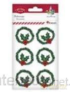 Wianki z drucika dekoracyjnego zielone 4cm 6szt
