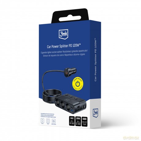 3mk Car Power Splitter PD 120W