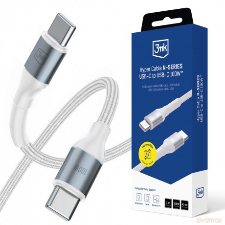 3mk Hyper Cable N-SERIES C to C 1m 20V/5A 100W White