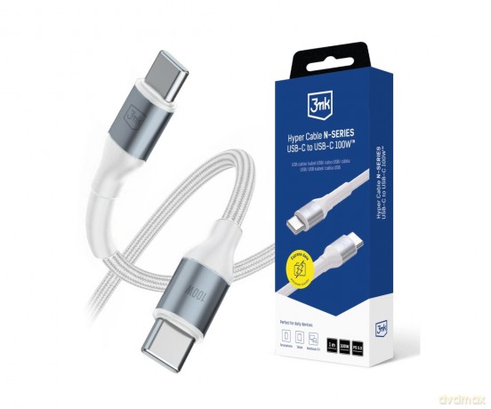 3mk Hyper Cable N-SERIES C to C 1m 20V/5A 100W White