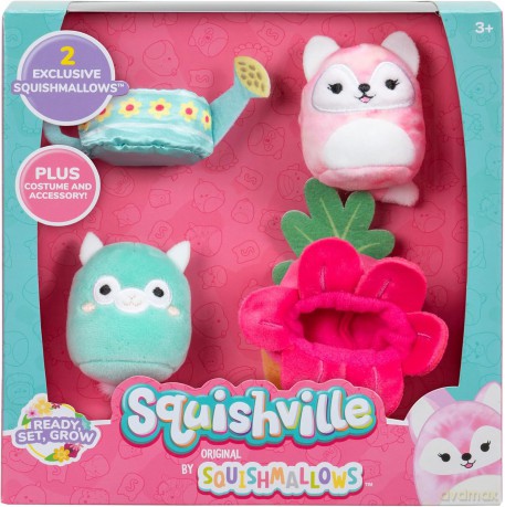 Squishmallows Squishville Maskotka Sabine i Tim Ready, Set, Grow SQM0478