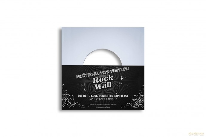 10 X Lp 7 Inch Paper Inner Sleeve Standard Incl Center Hole - White - Rock On Wall [CD]