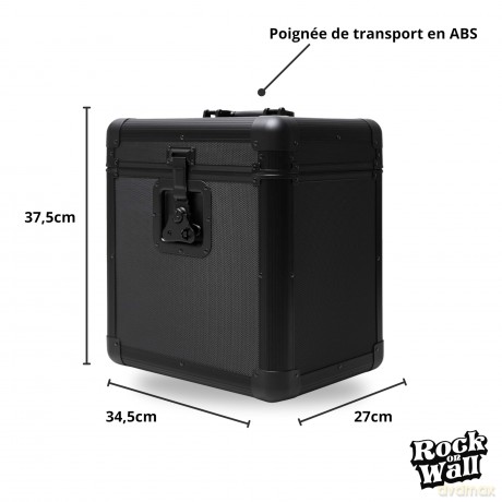 Noir: 12 Inch Record Flight Case For 50 Lps - Black - Rock On Wall [CD]