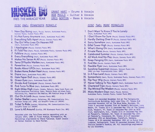 Husker Du: 1985: The Miracle Year [2CD]