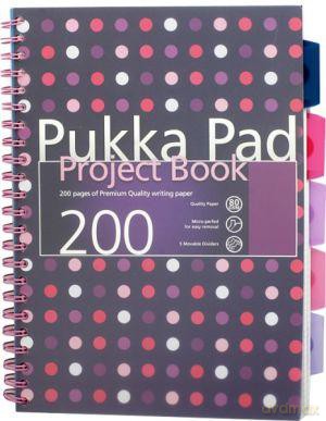 Kołozeszyt A4/200 kratka Dots Project Book Różowy [SZKOŁA]