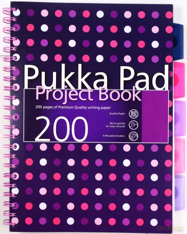 Kołozeszyt A4/200 kratka Dots Project Book Różowy [SZKOŁA]