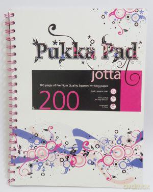Kołozeszyt A4/200 kratka Jotta Różowy [SZKOŁA]