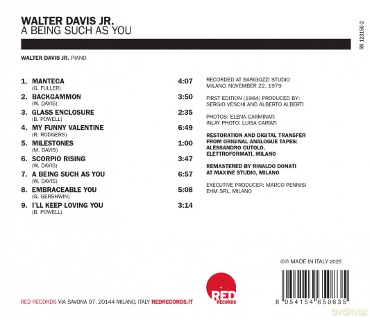 Walter Davis Jr: A Being Such As You (2025 Remastered) [CD]