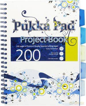 Kołozeszyt A4/200 kratka Wave Project Book Niebieski [SZKOŁA]