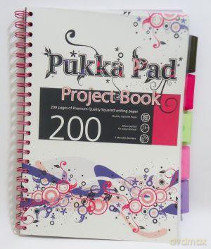 Kołozeszyt A4/200 kratka Wave Project Book Różowy [SZKOŁA]
