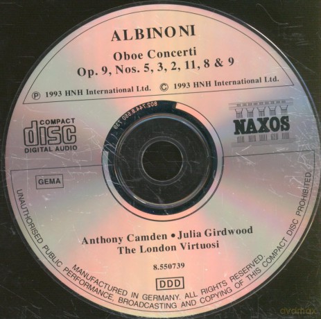 T. Albinoni: Albinoni: Oboe Concertos [CD]