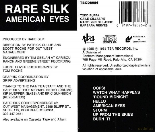 Silk R.: American Eyes [CD]
