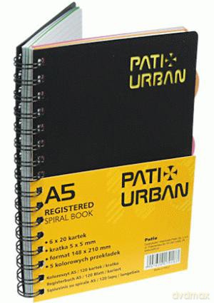 Kołozeszyt A5/120k w kratkę Urban [SZKOŁA]