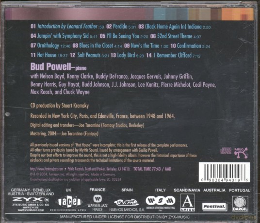 Bud Powell: Bebop [CD]