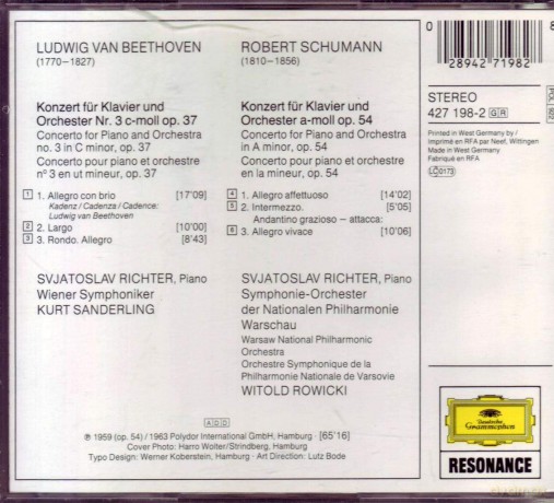 Ludwig Van Beethoven: Beethoven and Schumann [CD]