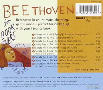 Ludwig Van Beethoven: Beethoven for Book Lovers [CD]