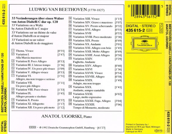 Ludwig Van Beethoven: Beethoven: Diabelli Variations [CD]