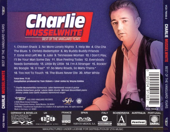 Charlie Musselwhite: Best of the Vanguard Years [CD]