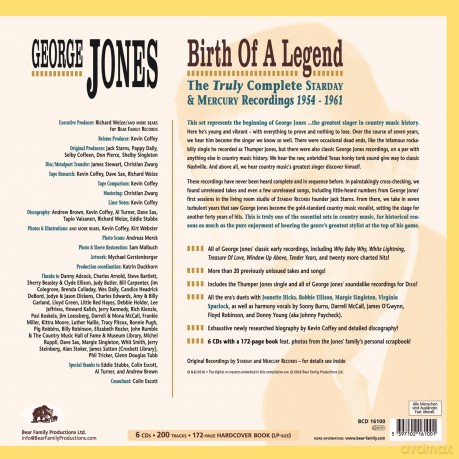 George Jones: Birth Of A Legend: The Truly Complete Starday And Mercury Recordings 1954-1961 [6CD]