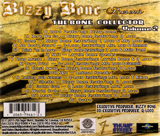 Bizzy Bone: Bizzy Bone Presents the Bone Collector 2 [CD]