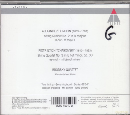 Brodsky Quartet: Borodin:string Qt. 2/tchaikovsky:stri [CD]