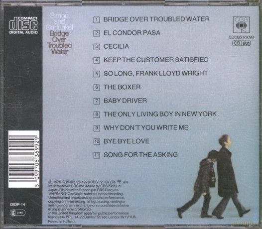 BRIDGE OVER TROUBLED WATER CD UK ISSUE PRESSED IN AUSTRIA CBS [CD]