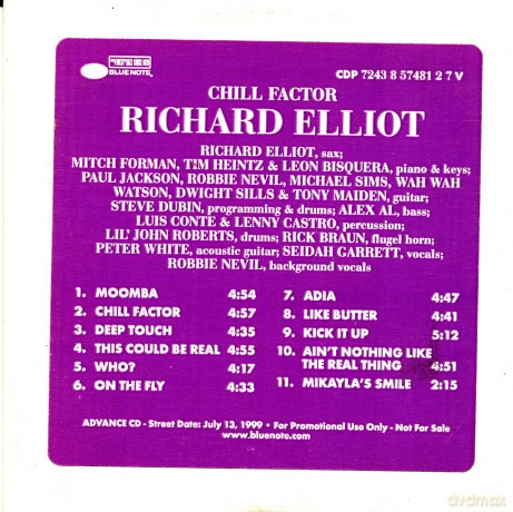 Richard Elliot: Chill Factor [CD]