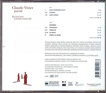 Rachid Safir: Claude Vivier: Chants... [2CD]