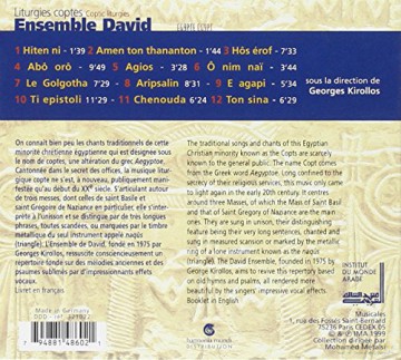 Ensemble David: Coptic Liturgies [CD]
