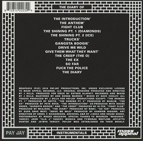 J Dilla: Diary Instrumentals (Limited) [CD]