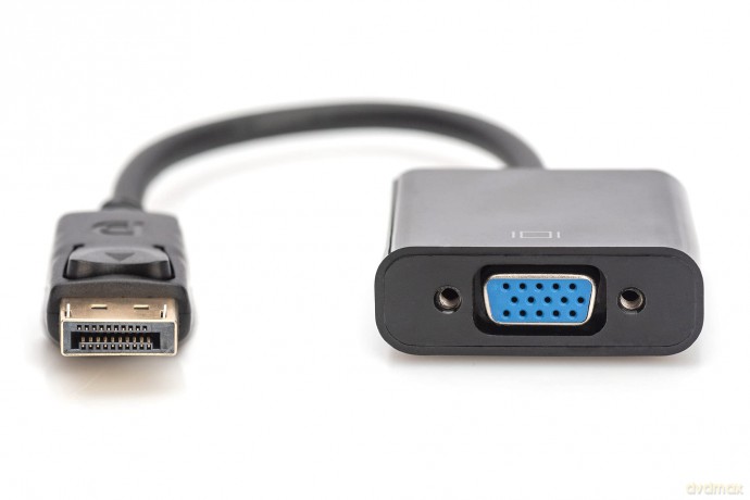 Display: Digitus 0.15m Dp Male To Hd15 Female Displayport Adapter Cable - Black [CD]