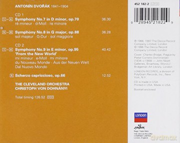 Antonin Dvorak: DvorK: Symphonies Nos 7, 8 and 9 [CD]