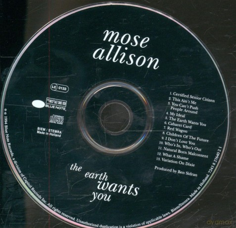 Mose Allison: Earth Wants You [CD]