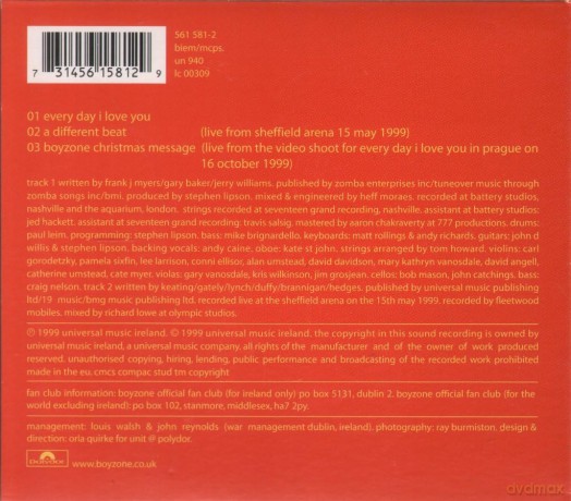 Boyzone: Every Day I Love You [CD]
