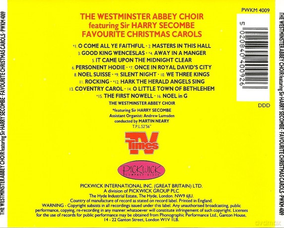Favourite Christmas carols - Westminster abbey choir [CD]